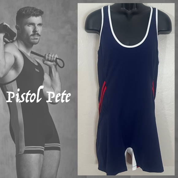 Pistol Pete Singlet 18" armpit to armpit unstretched Nylon / spandex No size - Picture 1 of 5